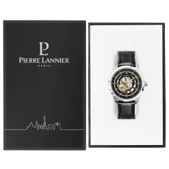 Montre Homme AUTOMATIC Cadran Noir Bracelet Cuir Noir -Pierre Lannier Magasin De Vente 329F133 10 1000x1000 crop