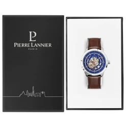 Montre Homme AUTOMATIC Cadran Bleu Bracelet Cuir Brun -Pierre Lannier Magasin De Vente 329F164 10 1000x1000 crop