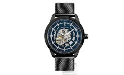 Montre Homme AUTOMATIC Cadran Bleu Bracelet Acier Milanais Noir -Pierre Lannier Magasin De Vente 330D469 ld 0000 812x497 1
