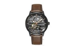 Montre Homme IMPACT Cadran Noir Bracelet Cuir Brun -Pierre Lannier Magasin De Vente 331G434 ld 0000 812x497 1