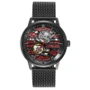 Montre Homme IMPACT Cadran Rouge Bracelet Acier Milanais Noir -Pierre Lannier Magasin De Vente 332C439 1 1000x1000 crop