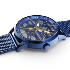 Montre Homme IMPACT Cadran Bleu Bracelet Acier Milanais Bleu -Pierre Lannier Magasin De Vente 332C469 4 1000x1000 crop