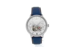 Montre Homme TRIO Cadran Blanc Bracelet Cuir Bleu -Pierre Lannier Magasin De Vente 334B126 ld 0000 812x497 1