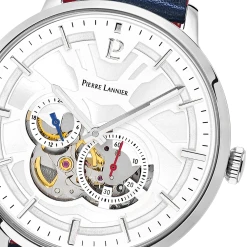 Montre Homme TRIO Cadran Blanc Bracelet Cuir Bleu -Pierre Lannier Magasin De Vente 334B126 6 1000x1000 crop