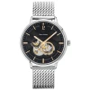 Montre Homme TRIO Cadran Noir Bracelet Acier Milanais Argenté -Pierre Lannier Magasin De Vente 334B131 1 1000x1000 crop