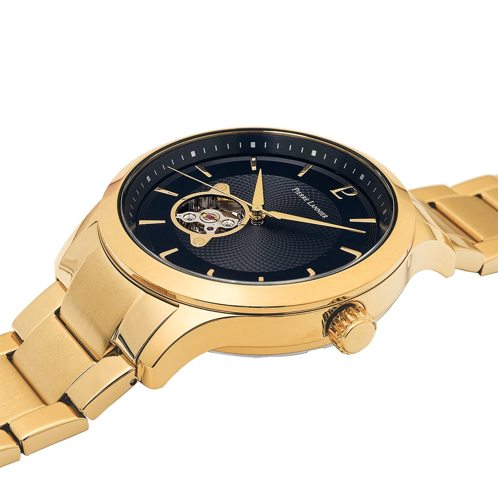 Montre Homme FLEURET Cadran Noir Bracelet Acier Doré 6 Montre Homme FLEURET Cadran Noir Bracelet Acier Doré – Image 4