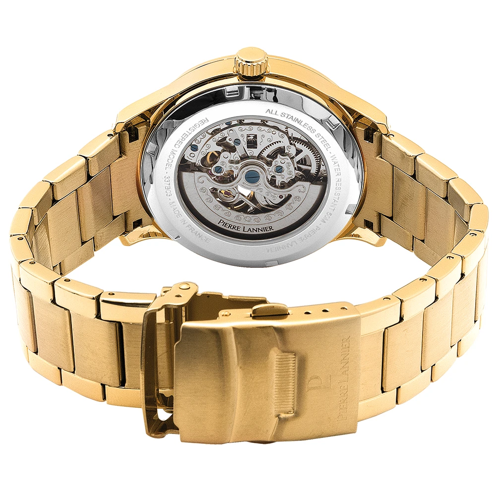 Montre Homme FLEURET Cadran Noir Bracelet Acier Doré 7 Montre Homme FLEURET Cadran Noir Bracelet Acier Doré – Image 5