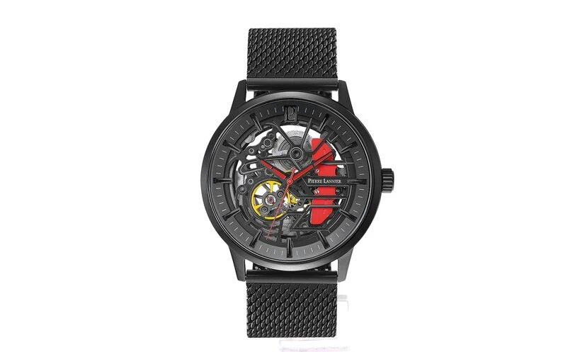 Montre Homme PADDOCK Cadran Noir Bracelet Acier Milanais Noir 6 Montre Homme PADDOCK Cadran Noir Bracelet Acier Milanais Noir – Image 4