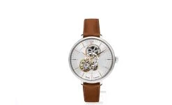 Montre Femme MELODIE Cadran Argenté Bracelet Cuir Brun -Pierre Lannier Magasin De Vente 348A624 ld 0000 812x497 1