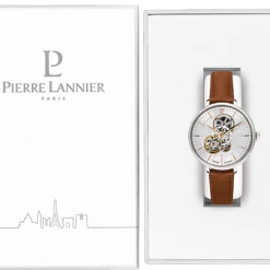Montre Femme MELODIE Cadran Argenté Bracelet Cuir Brun -Pierre Lannier Magasin De Vente 348A624 10 1000x1000 crop
