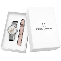 Coffret Femme AUTOMATIC Cadran Argenté Bracelet Acier Milanais Argenté
