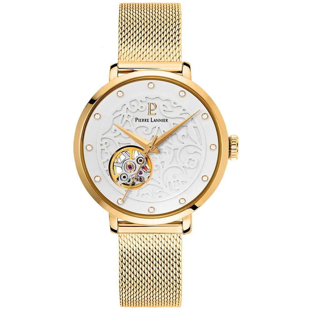 Coffret Femme EOLIA AUTOMATIC Cadran Blanc Bracelet Acier Milanais Doré 5 Coffret Femme EOLIA AUTOMATIC Cadran Blanc Bracelet Acier Milanais Doré – Image 3