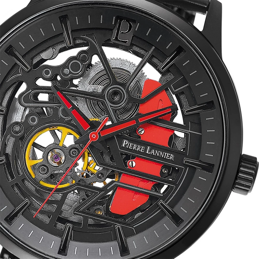 Montre Homme PADDOCK Cadran Noir Bracelet Acier Milanais Noir 4 Montre Homme PADDOCK Cadran Noir Bracelet Acier Milanais Noir – Image 2