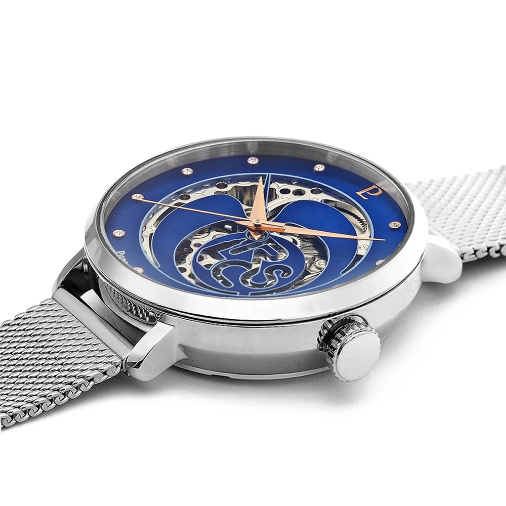 Montre Femme RCS Cadran Bleu Bracelet Acier Milanais Argenté 6 Montre Femme RCS Cadran Bleu Bracelet Acier Milanais Argenté – Image 4