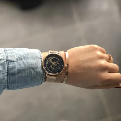 Montre Femme RCS Cadran Bleu Bracelet Acier Milanais Doré- Rose -Pierre Lannier Magasin De Vente 470B908 2 1000x1000 crop