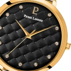 Montre Femme GRACE Cadran Noir Bracelet Acier Milanais Doré -Pierre Lannier Magasin De Vente 472D532 6 1000x1000 crop