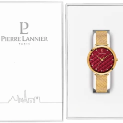Montre Femme GRACE Cadran Framboise Bracelet Acier Milanais Doré -Pierre Lannier Magasin De Vente 472D552 10 1000x1000 crop