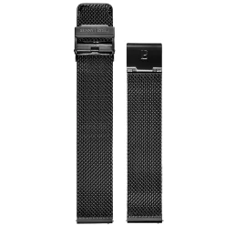 Bracelet Homme Acier Milanais Noir 18 MM