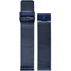 Bracelet Homme Acier Milanais Bleu 22 MM