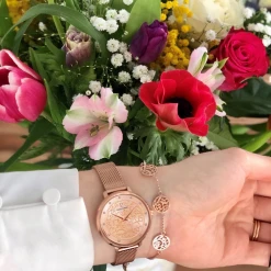 Montre Femme EOLIA Cadran Doré-rose Bracelet Acier Milanais Doré-rose -Pierre Lannier Magasin De Vente JB09A274 2 1000x1000 crop